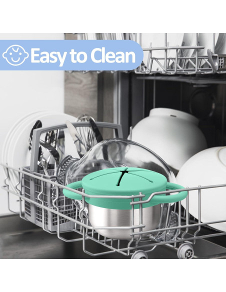 BUSOHA 2 Tazas de Snack Acero Inoxidable 255g a Prueba de Derrames