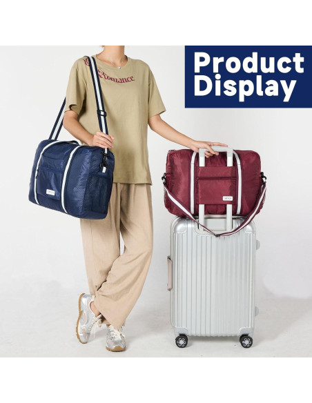 Bolsa de viaje Arxus plegable 25L resistente al agua azul marino