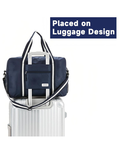 Bolsa de viaje Arxus plegable 25L resistente al agua azul marino