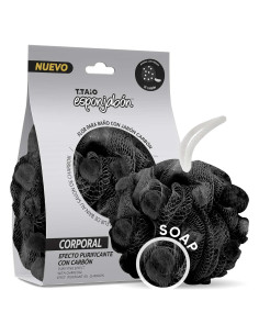 Esponja de Baño T.Taio con Jabón de Carbón - Exfoliante Lufa