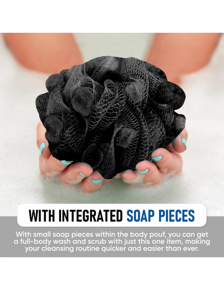 Esponja de Baño T.Taio con Jabón de Carbón - Exfoliante Lufa