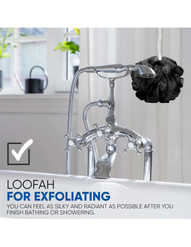 Esponja de Baño T.Taio con Jabón de Carbón - Exfoliante Lufa