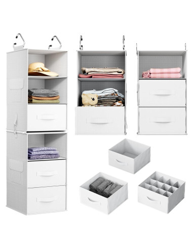 Organizador de Closet Colgante Pipishell 6 Estantes Blanco
