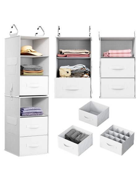 Organizador de Closet Colgante Pipishell 6 Estantes Blanco