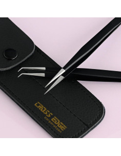 Set de Pinzas para Extensiones de Pestañas Cross Edge - Acero Inoxidable 2