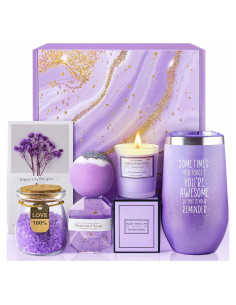 Set de Canasta de Spa de Lavanda LE CADEAU - 6 Piezas