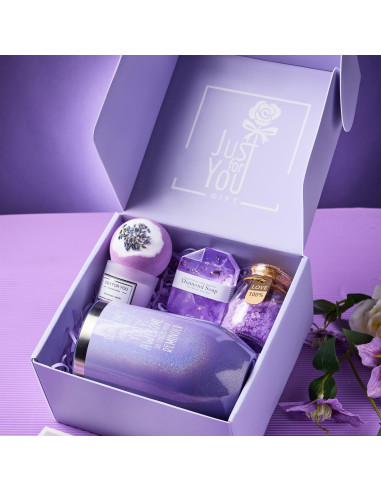 Set de Canasta de Spa de Lavanda LE CADEAU - 6 Piezas