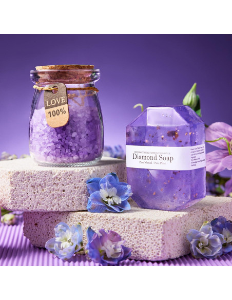Set de Canasta de Spa de Lavanda LE CADEAU - 6 Piezas