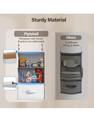 Organizador de Closet Colgante Pipishell 6 Estantes Blanco
