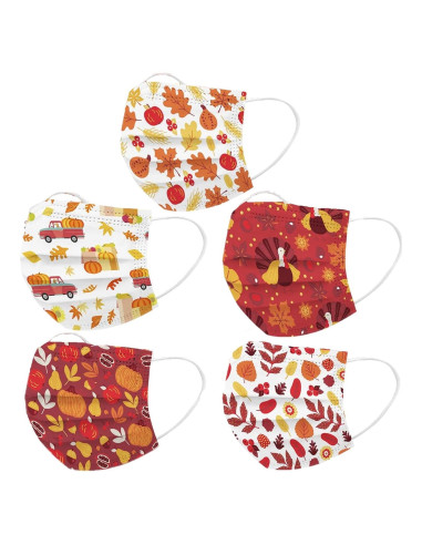 Mascarillas Desechables 50 Pcs Otoño Invierno Adultos 3 Capas