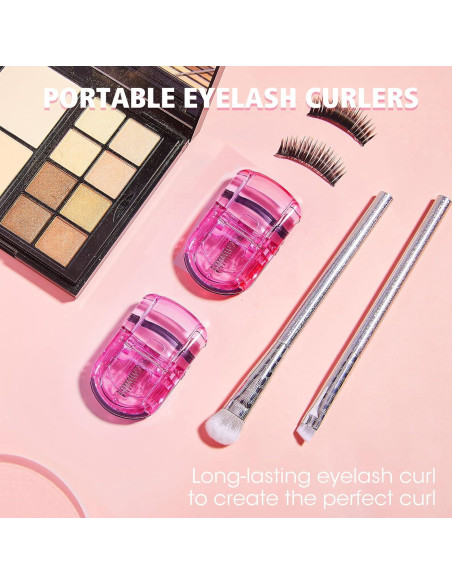 Rizador de Pestañas Portátil FYB Mini Rosa - 2 Pcs