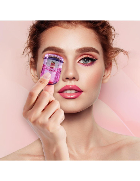 Rizador de Pestañas Portátil FYB Mini Rosa - 2 Pcs