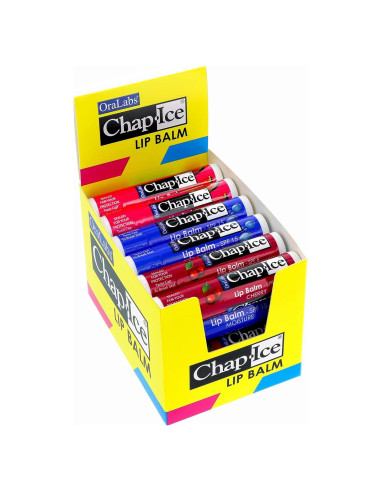Bálsamo Labial Chap-Ice SPF-15 - 24 Barras Surtidas 4.25g