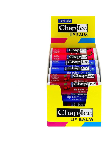 Bálsamo Labial Chap-Ice SPF-15 - 24 Barras Surtidas 4.25g