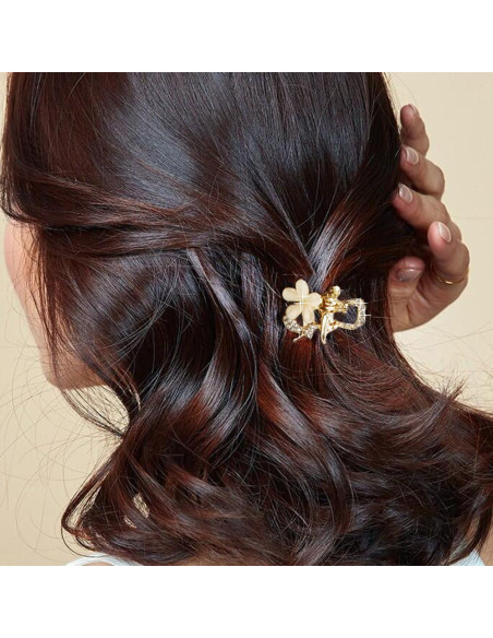 Clips de Pelo Brillantes ANBALA - Set de 6 Mini Pinzas con Rhinestones