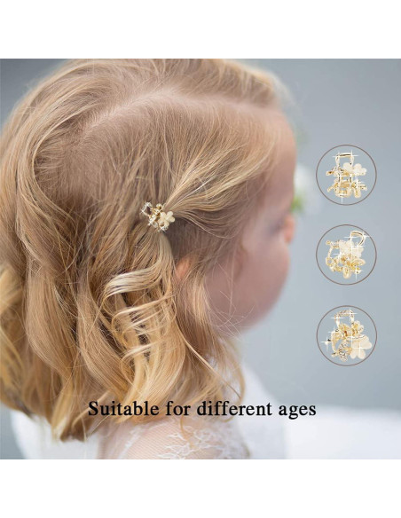 Clips de Pelo Brillantes ANBALA - Set de 6 Mini Pinzas con Rhinestones