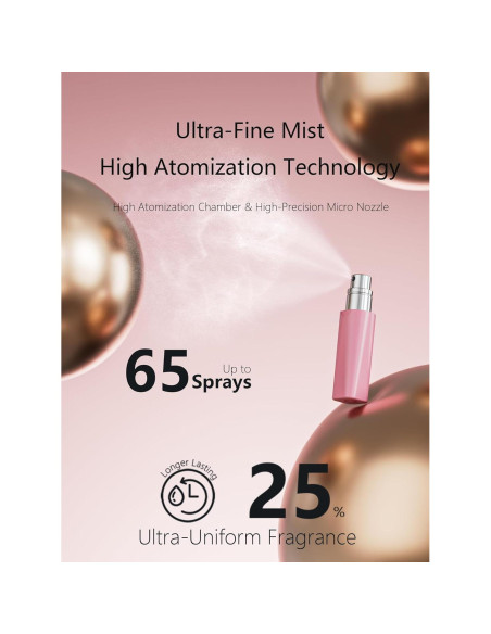 Atomizador de Perfume Recargable Perfume Pod ATOM01 Rosa 5ml