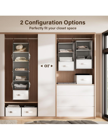 Organizador de Closet Colgante Pipishell 6 Estantes Blanco