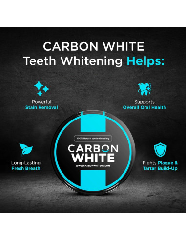Polvo Blanqueador de Dientes Carbon White 30g - Carbón Activado