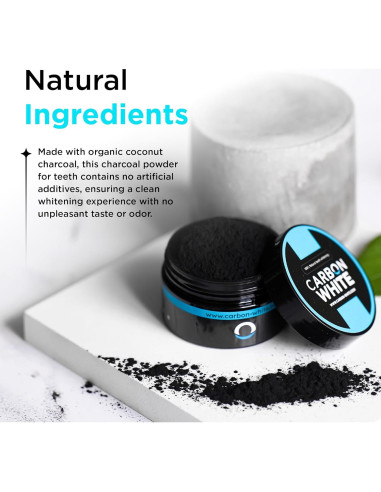 Polvo Blanqueador de Dientes Carbon White 30g - Carbón Activado