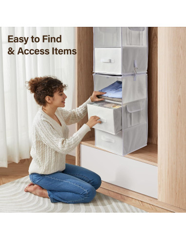 Organizador de Closet Colgante Pipishell 6 Estantes Blanco