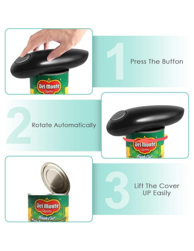 Abrelatas Eléctrico Automático KITCHENMUH, Sin Bordes Afilados