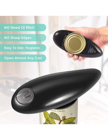 Abrelatas Eléctrico Automático KITCHENMUH, Sin Bordes Afilados