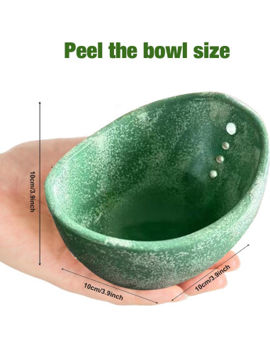 Tazón Deshojador de Hierbas Cerámica Eastrpupira Verde 10 cm