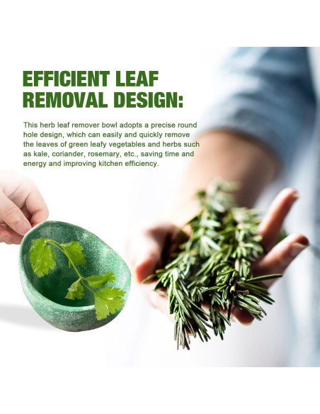 Tazón Deshojador de Hierbas Cerámica Eastrpupira Verde 10 cm