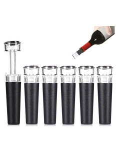Paquete de 6 Tapones de Vino al Vacío REKOBON - Silicona