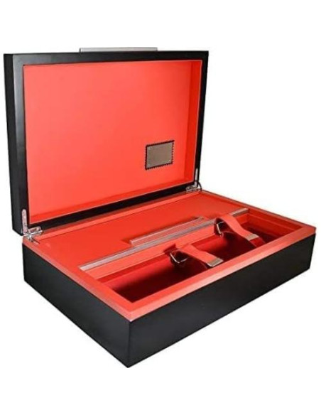 Conjunto de Vino Luxe con Accesorios de Madera y Cuero