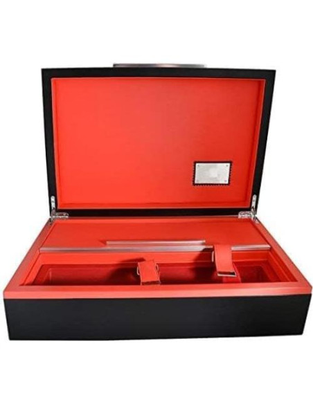 Conjunto de Vino Luxe con Accesorios de Madera y Cuero