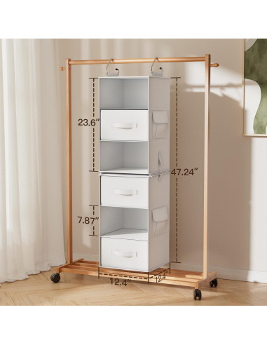 Organizador de Closet Colgante Pipishell 6 Estantes Blanco