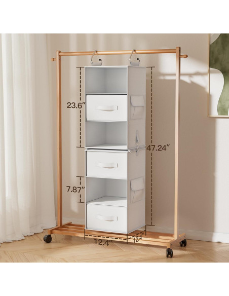 Organizador de Closet Colgante Pipishell 6 Estantes Blanco