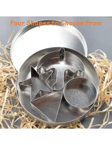 Kit de Cortadores de Galletas Jvtoo - Acero Inoxidable, 6 Piezas