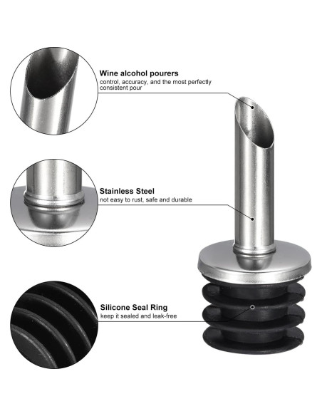 Vertedores de Botellas de Acero Inoxidable uxcell - 2 Pcs