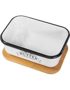 Tazón de Mantequilla SOTECH con Tapa de Bambú Estilo Granja 2