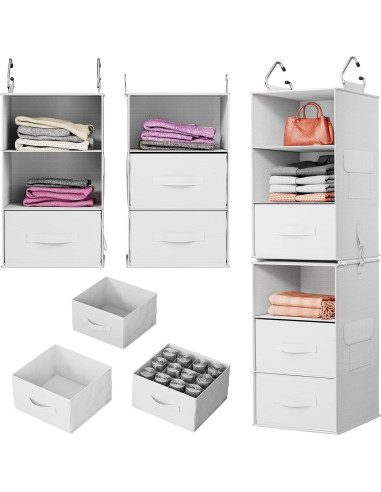 Organizador de Closet Colgante Pipishell 6 Estantes Blanco