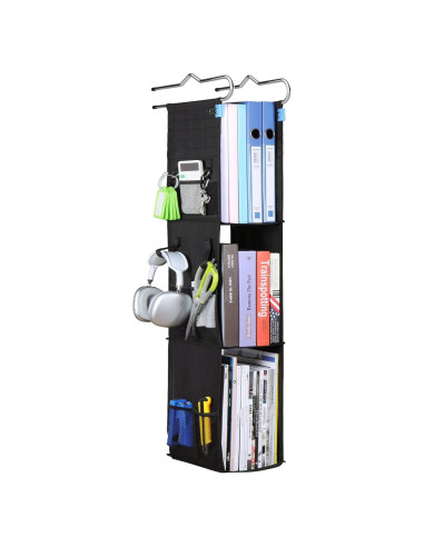 Organizador Colgante LOVEGRASS para Locker 3 Estantes Negro