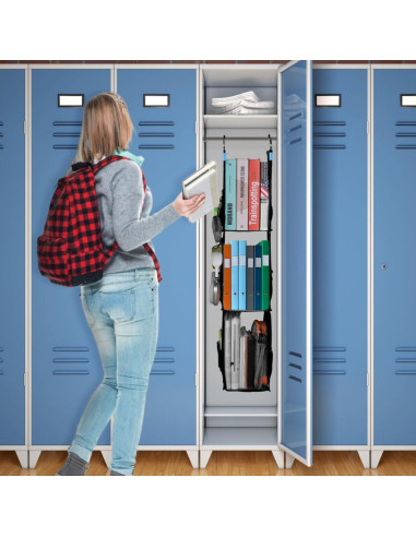 Organizador Colgante LOVEGRASS para Locker 3 Estantes Negro