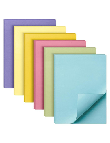 Notas Adhesivas Mr. Pen - 6 Blocs 60 Hojas Pastel 7.6x10.2 cm