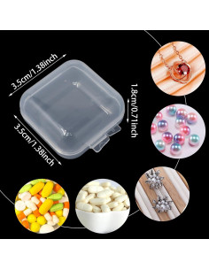 Contenedores de Almacenamiento Cuadrados Honbay 50PCS 3.5cm 2