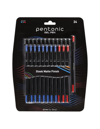 Set de Bolígrafos de Gel Pentonic 24 Piezas Tinta Variada 0.6 mm
