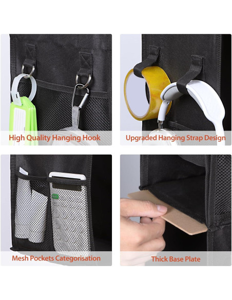 Organizador Colgante LOVEGRASS para Locker 3 Estantes Negro Organizador Colgante LOVEGRASS para Locker 3 Estantes Negro