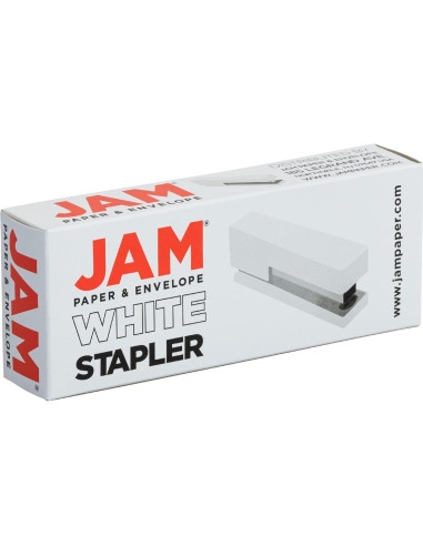 Grapadora JAM Paper Blanca - Plástico - 15.24x6.35cm