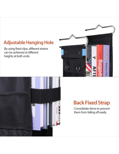 Organizador Colgante LOVEGRASS para Locker 3 Estantes Negro