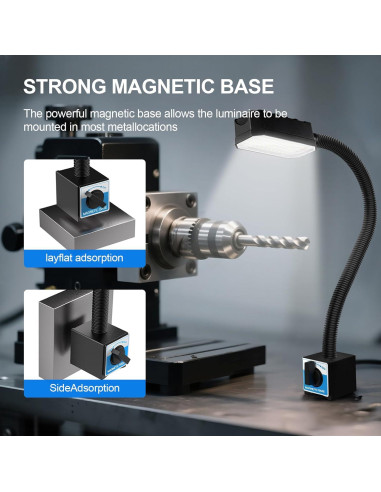 Luz de trabajo LED magnética 20W 2000LM cuello de ganso 50cm