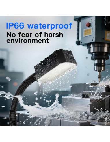 Luz de trabajo LED magnética 20W 2000LM cuello de ganso 50cm