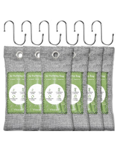 Paquete de 6 Bolsas de Carbón Activado de Bambú - Purificador de Aire