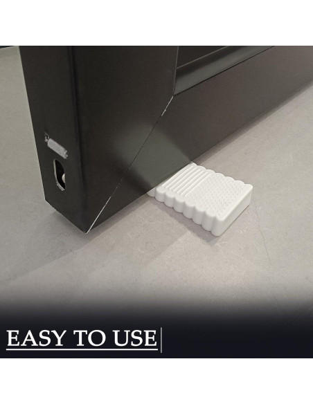 Paquete de 4 topes de puerta YOLCAR blancos antirayaduras